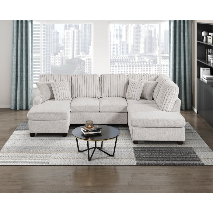 Homelegance - Lawson 2 Piece Sectional with Chaise in Taupe - 8470TPE*23LCRC - GreatFurnitureDeal