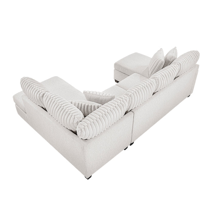 Homelegance - Lawson 2 Piece Sectional with Chaise in Taupe - 8470TPE*23LCRC - GreatFurnitureDeal