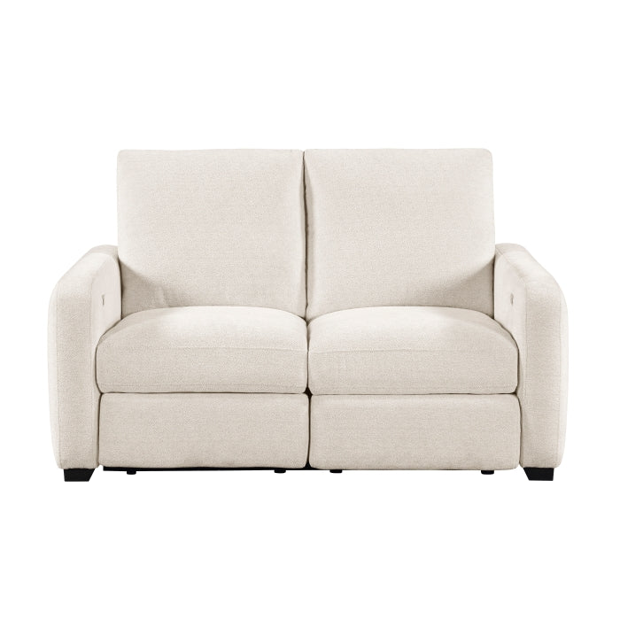 Homelegance - Vera Power Double Reclining Loveseat with USB Charging Ports in Beige - 8479BEG-2PW - GreatFurnitureDeal