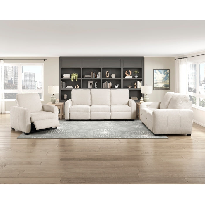 Homelegance - Vera 2 Piece Power Reclining Living Room Set in Beige - 8479BEG*2PW - GreatFurnitureDeal