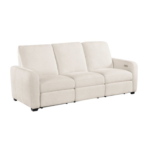 Homelegance - Vera Power Double Reclining Sofa with USB Charging Ports in Beige - 8479BEG-3PW - GreatFurnitureDeal