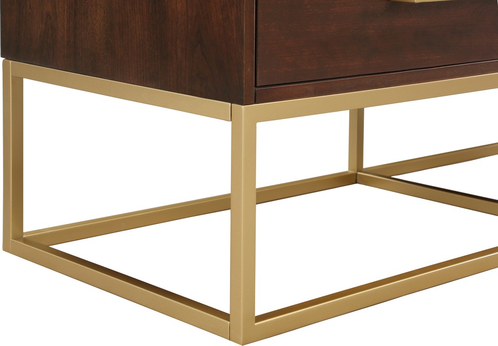 Meridian Furniture - Maxine Brown Wood Veneer And Iron Dresser - 848Brown-D - GreatFurnitureDeal