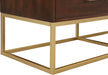 Meridian Furniture - Maxine Brown Wood Veneer And Iron Dresser - 848Brown-D - GreatFurnitureDeal
