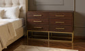 Meridian Furniture - Maxine Brown Wood Veneer And Iron Dresser - 848Brown-D - GreatFurnitureDeal