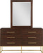 Meridian Furniture - Maxine Brown Wood Veneer And Iron Dresser - 848Brown-D - GreatFurnitureDeal