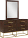 Meridian Furniture - Maxine Brown Wood Veneer And Iron Dresser - 848Brown-D - GreatFurnitureDeal