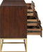 Meridian Furniture - Maxine Brown Wood Veneer And Iron Dresser - 848Brown-D - GreatFurnitureDeal