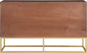 Meridian Furniture - Maxine Brown Wood Veneer And Iron Dresser - 848Brown-D - GreatFurnitureDeal