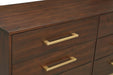 Meridian Furniture - Maxine Brown Wood Veneer And Iron Dresser - 848Brown-D - GreatFurnitureDeal