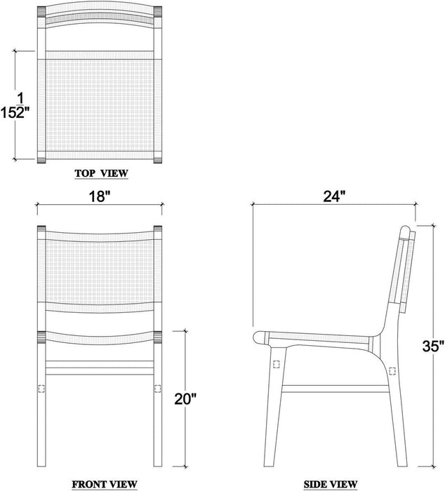 Bramble - Logan Teak Dining Chair in Teak Natural Finish w/ Rattan Natural Seat & Back (Set of 2) - 85032TRN-RNAT--- - GreatFurnitureDeal