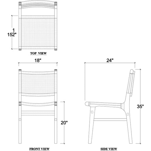 Bramble - Logan Dining Chair w/ Rattan - Teak - BR-85032 - GreatFurnitureDeal