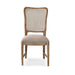 Bramble - Laurna Dining Chair w/ Upholstered Seat & Rattan Back Teak - BR-85047TWWSF200RWWS - GreatFurnitureDeal