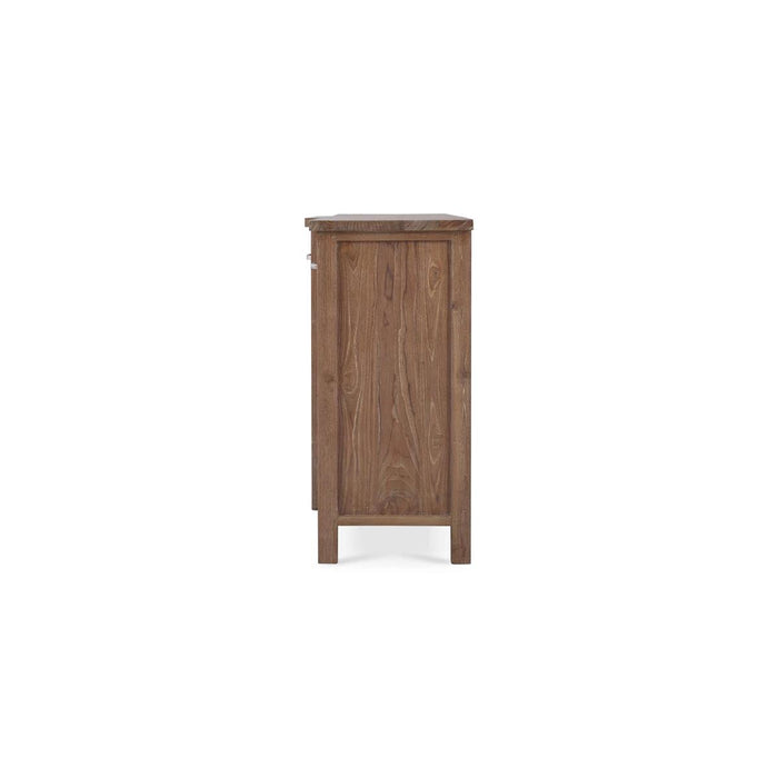 Bramble - Silvia Reclaimed Teak 3 Door Sideboard in Teak Straw Wash w/ Rattan Natural Door Panels - 85054TSW-RNAT---