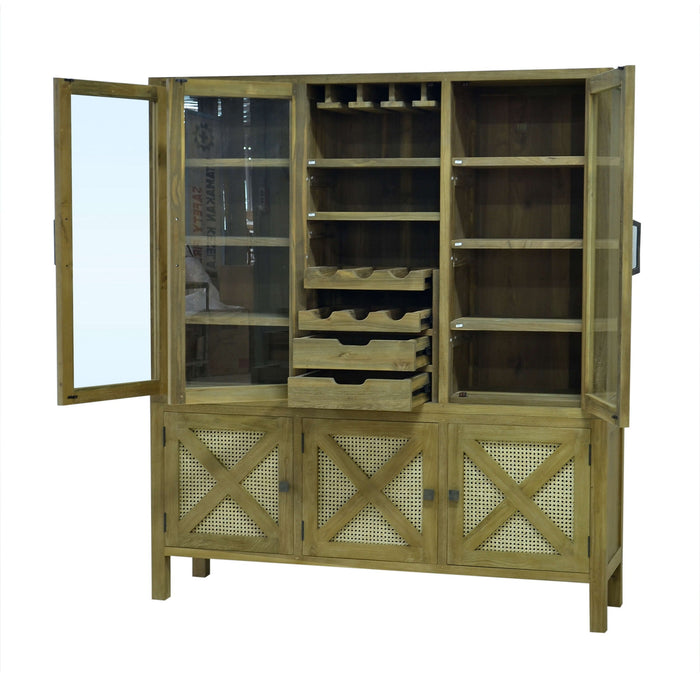 Bramble - Silvia Wine Cabinet - Reclaimed Teak - FAC-85056TRS-RNAT--- - GreatFurnitureDeal