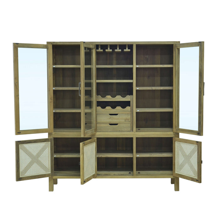 Bramble - Silvia Wine Cabinet - Reclaimed Teak - FAC-85056TRS-RNAT--- - GreatFurnitureDeal