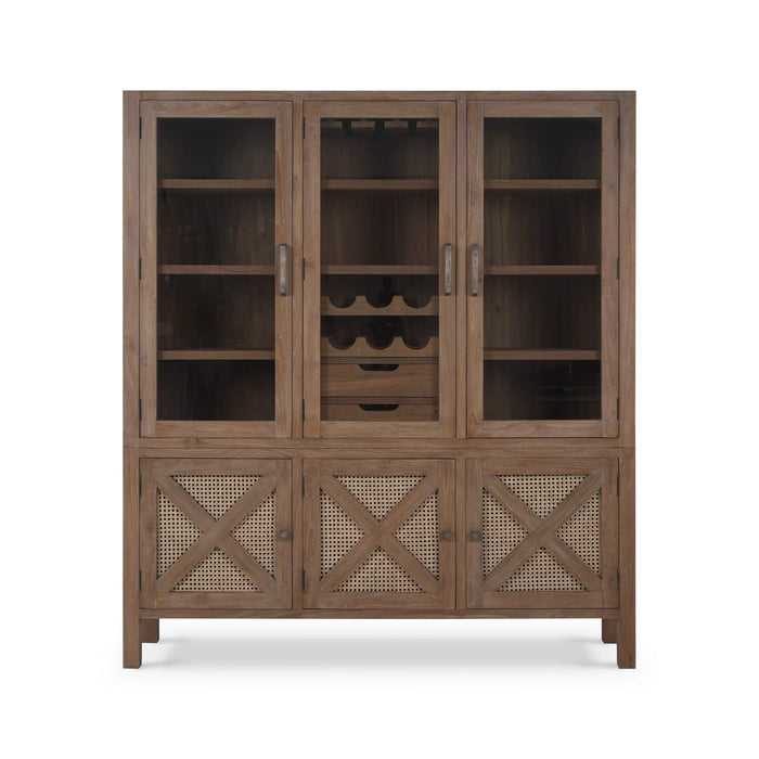 Bramble - Silvia Wine Cabinet in Teak Straw - US-WS-85056TSW-RNAT---