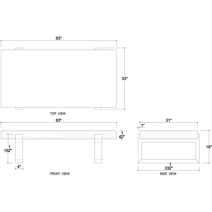 Bramble - Tuscan Rectangular Coffee Table w/ Metal in Teak - BR-85152 - GreatFurnitureDeal