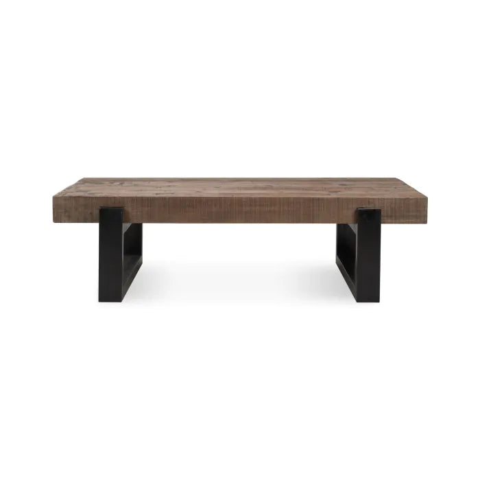 Bramble - Tuscan Rectangular Coffee Table w/ Metal in Teak - BR-85152 - GreatFurnitureDeal