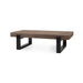 Bramble - Tuscan Teak Rectangular Coffee Table in Tuscan Brown w/ Metal Base in Vintage Rust - BR-85152VRUTSB---- - GreatFurnitureDeal