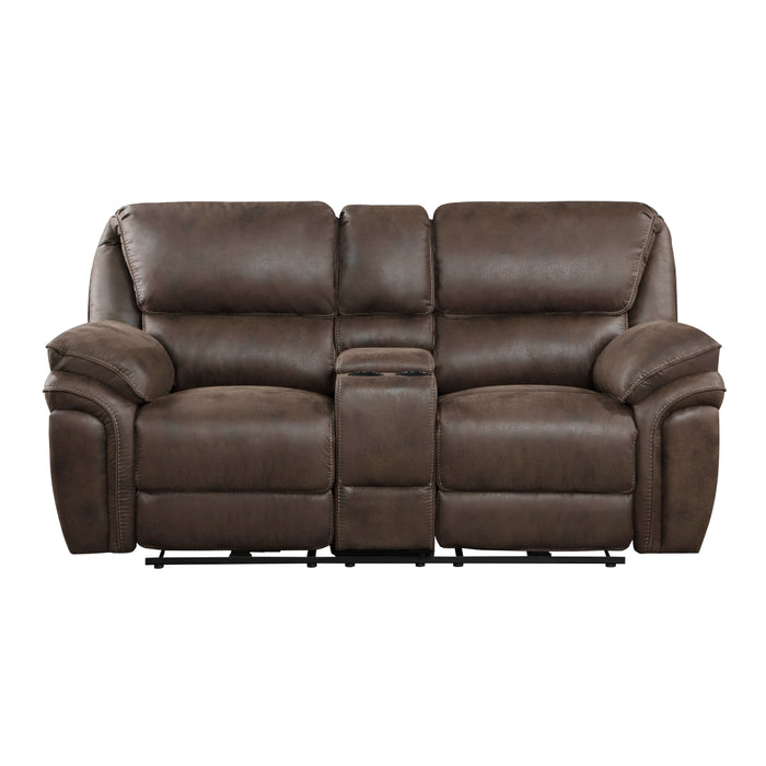 Homelegance - Proctor 3 Piece Double Reclining Living Room Set in Brown - 8517BRW*3 - GreatFurnitureDeal