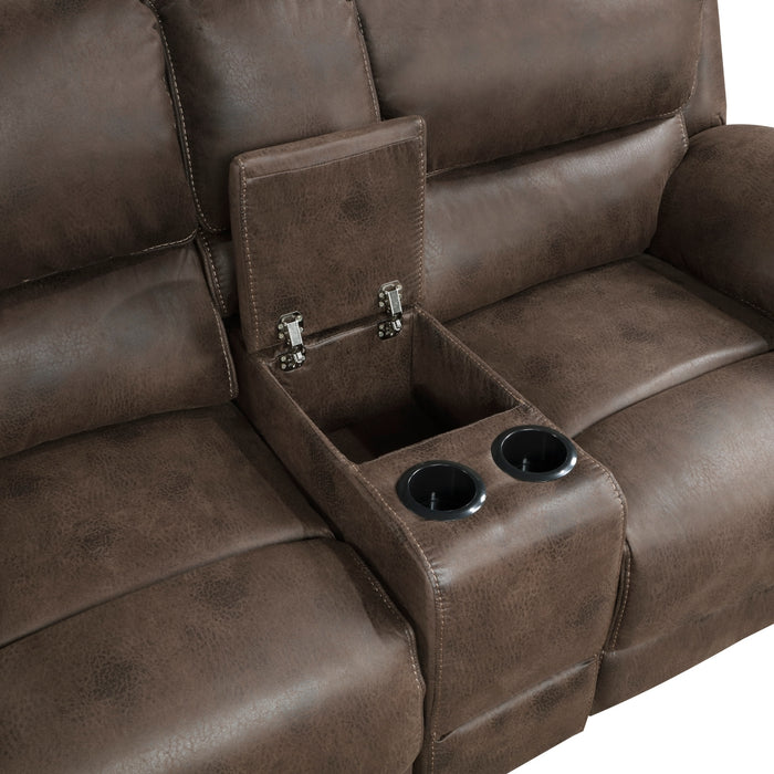 Homelegance - Proctor 2 Piece Double Reclining Sofa Set in Brown - 8517BRW*2 - GreatFurnitureDeal