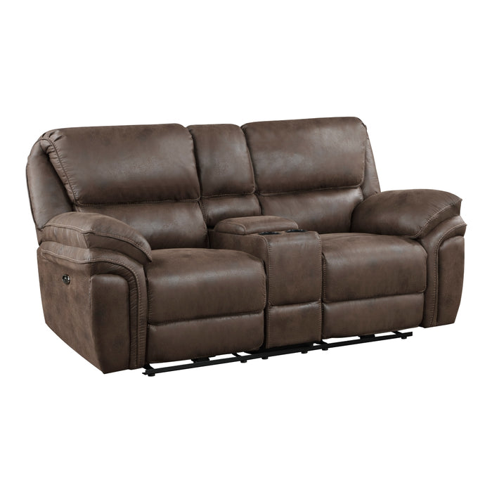 Homelegance - Proctor 3 Piece Double Reclining Living Room Set in Brown - 8517BRW*3 - GreatFurnitureDeal