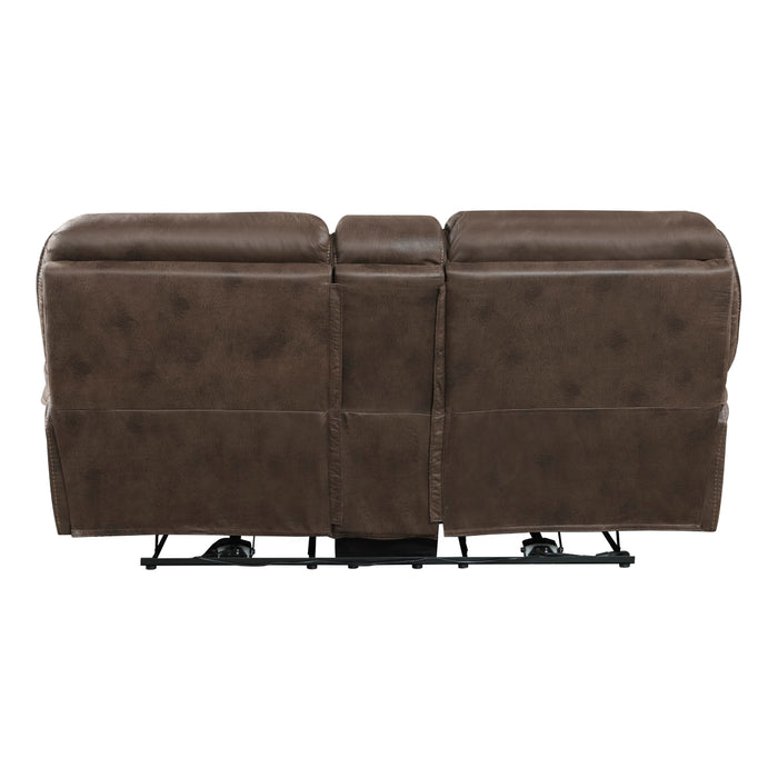 Homelegance - Proctor 3 Piece Double Reclining Living Room Set in Brown - 8517BRW*3 - GreatFurnitureDeal