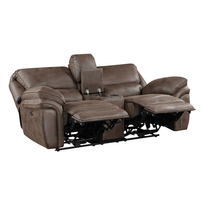 Homelegance - Proctor 3 Piece Double Reclining Living Room Set in Brown - 8517BRW*3 - GreatFurnitureDeal