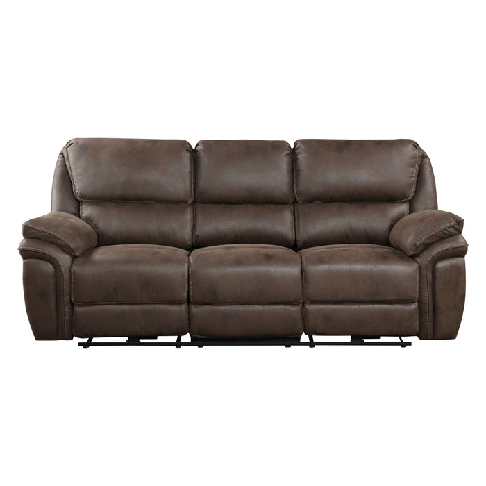 Homelegance - Proctor Double Reclining Sofa in Brown - 8517BRW-3 - GreatFurnitureDeal