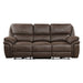 Homelegance - Proctor Double Reclining Sofa in Brown - 8517BRW-3 - GreatFurnitureDeal