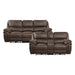 Homelegance - Proctor 2 Piece Double Reclining Sofa Set in Brown - 8517BRW*2 - GreatFurnitureDeal
