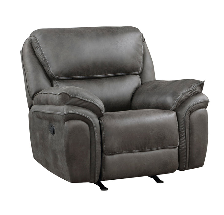 Homelegance - Proctor 3 Piece Power Double Reclining Living Room Set in Gray - 8517BRW*3PW - GreatFurnitureDeal
