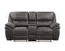 Homelegance - Proctor Double Reclining Love Seat with Center Console in Gray - 8517BRW-2 - GreatFurnitureDeal
