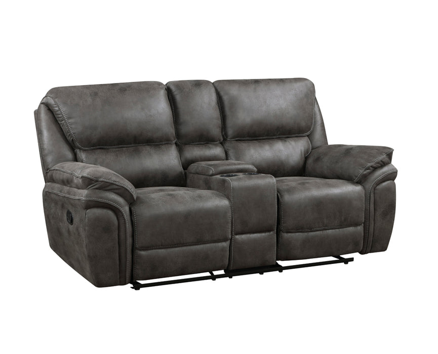Homelegance - Proctor 3 Piece Double Reclining Living Room Set in Gray - 8517BRW*3 - GreatFurnitureDeal