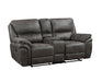 Homelegance - Proctor Double Reclining Love Seat with Center Console in Gray - 8517BRW-2 - GreatFurnitureDeal