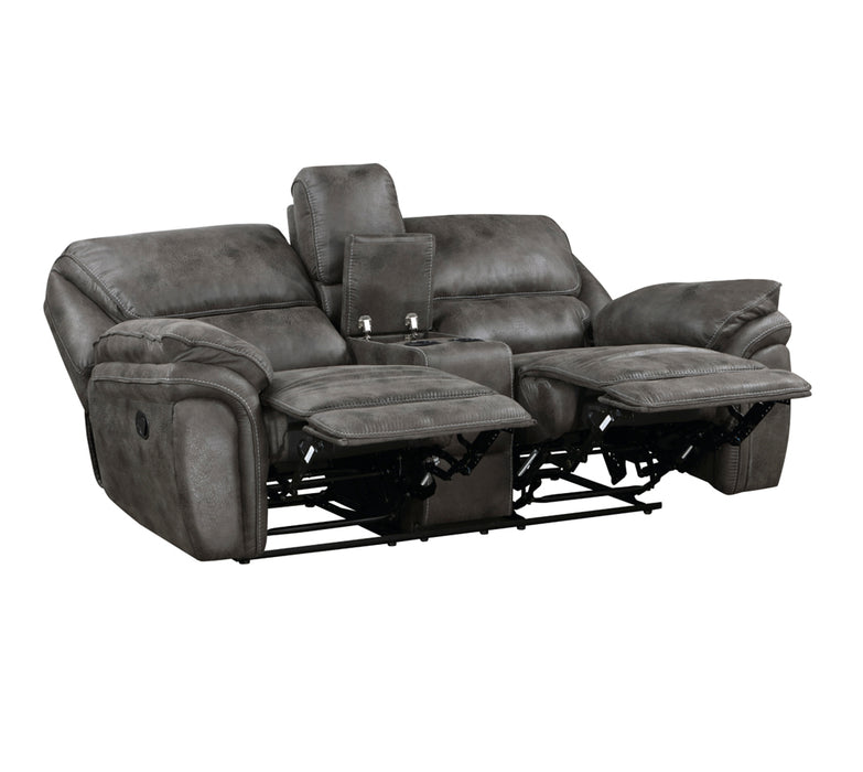 Homelegance - Proctor 3 Piece Double Reclining Living Room Set in Gray - 8517BRW*3 - GreatFurnitureDeal