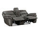 Homelegance - Proctor 3 Piece Double Reclining Living Room Set in Gray - 8517BRW*3 - GreatFurnitureDeal