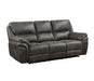 Homelegance - Proctor 3 Piece Power Double Reclining Living Room Set in Gray - 8517BRW*3PW - GreatFurnitureDeal
