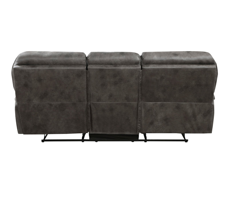 Homelegance - Proctor 3 Piece Double Reclining Living Room Set in Gray - 8517BRW*3 - GreatFurnitureDeal