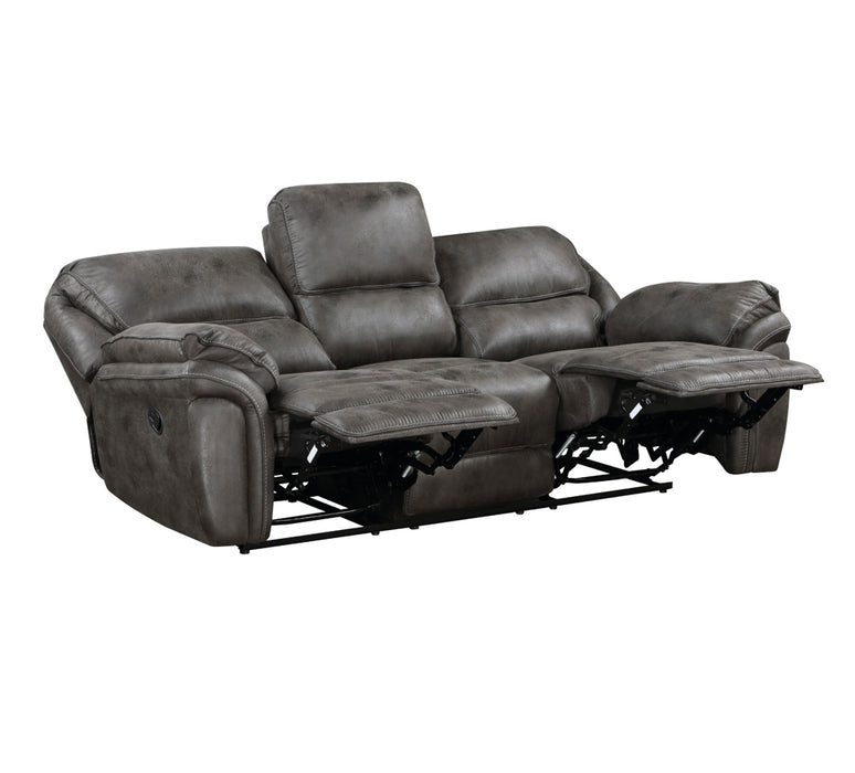 Homelegance - Proctor Power Double Reclining Sofa in Gray - 8517BRW-3PW - GreatFurnitureDeal