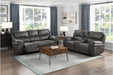 Homelegance - Proctor Power Double Reclining Love Seat with Center Console in Gray - 8517BRW-2PW - GreatFurnitureDeal