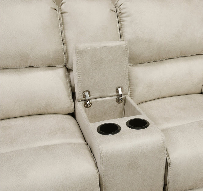 Homelegance - Proctor 3 Piece Power Double Reclining Living Room Set in Sand - 8517PWT*3PW - GreatFurnitureDeal