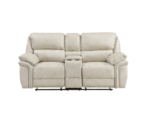 Homelegance - Proctor Double Reclining Love Seat with Center Console in Sand - 8517PWT-2 - GreatFurnitureDeal