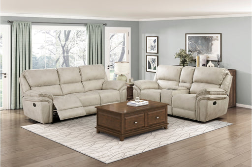 Homelegance - Proctor 2 Piece Power Double Reclining Sofa Set in Sand - 8517PWT*2PW - GreatFurnitureDeal