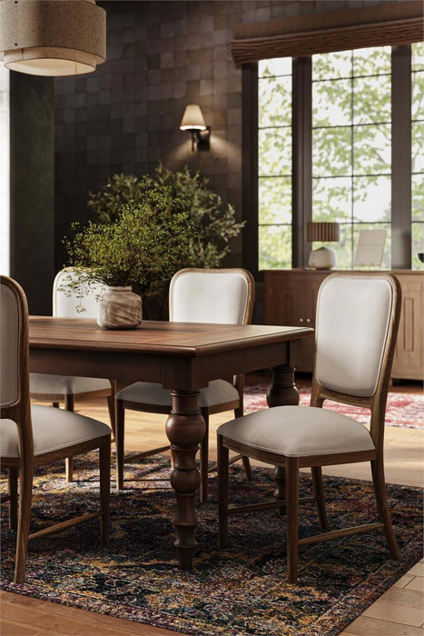 Bramble - Laurna Teak Dining Chair in Teak White Wash w/ Natural Performance Fabric (Set of 2) - 85191TWWSF215----