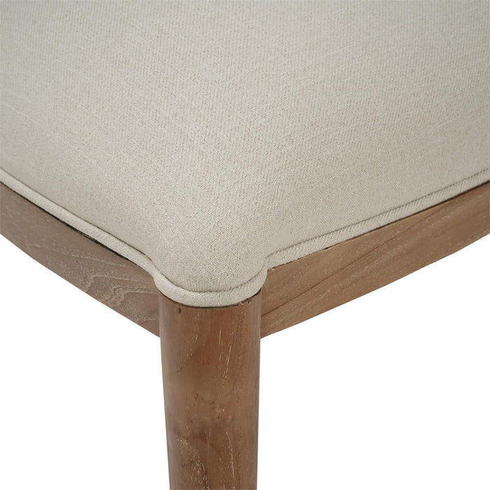 Bramble - Laurna Teak Dining Chair in Teak White Wash w/ Natural Performance Fabric (Set of 2) - 85191TWWSF215----