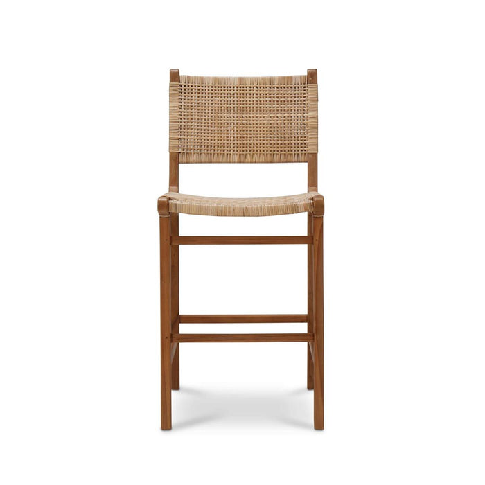 Bramble - Logan Counter Stool in Teak Natural Finish w/ Rattan Natural Seat & Back (Set of 2) - 85194TRN-RNAT---