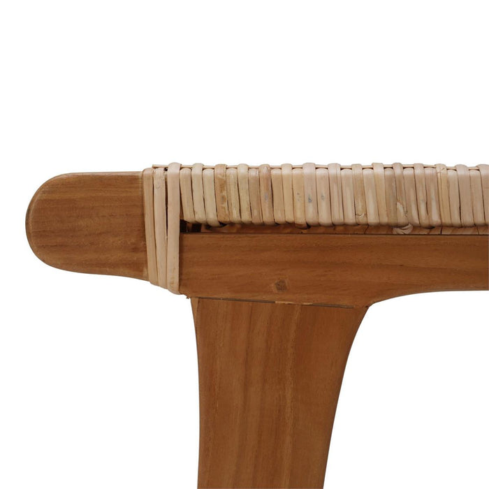 Bramble - Logan Counter Stool in Teak Natural Finish w/ Rattan Natural Seat & Back (Set of 2) - 85194TRN-RNAT---