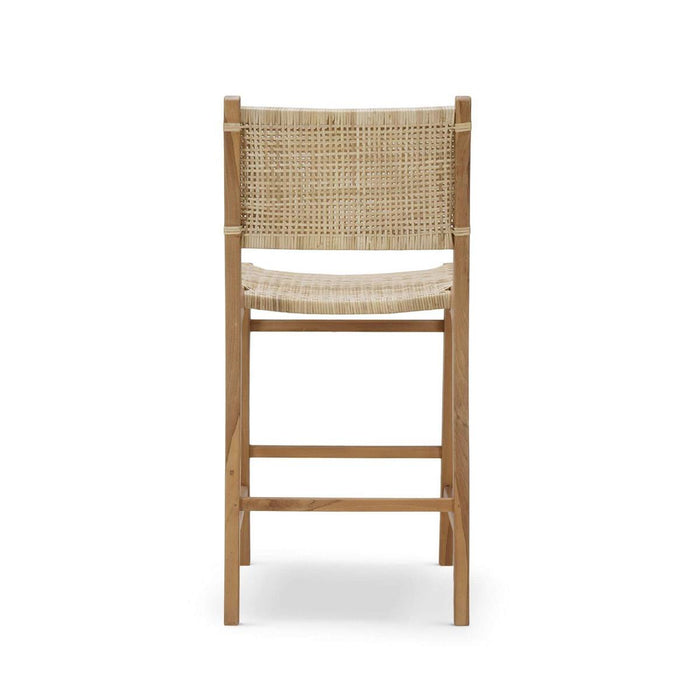 Bramble - Logan Counter Stool in Teak Natural Finish w/ Rattan Natural Seat & Back (Set of 2) - 85194TRN-RNAT--- - GreatFurnitureDeal