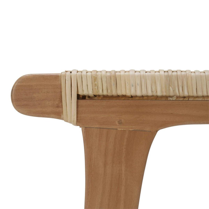 Bramble - Logan Counter Stool in Teak Natural Finish w/ Rattan Natural Seat & Back (Set of 2) - 85194TRN-RNAT--- - GreatFurnitureDeal